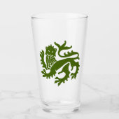 Green Gothic Revival Löwenglas Glas (Vorderseite)