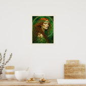 Green Gown Red Hair Celtic Knot St Patrick's Day Poster (Küche)