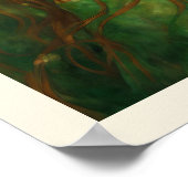 Green Gown Red Hair Celtic Knot St Patrick's Day Poster (Ecke)