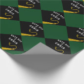 Green Grad Geschenk Geschenkpapier (Ecke)