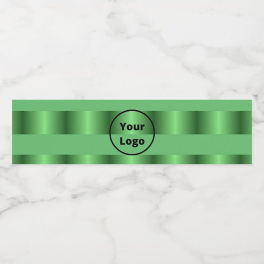 Green gradient business pattern wasserflaschenetikett (Einzelnes Label)