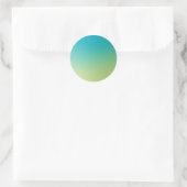 Green Gradient Circle Vignette Abstract Design Runder Aufkleber (Tasche)