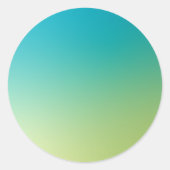 Green Gradient Circle Vignette Abstract Design Runder Aufkleber (Vorderseite)