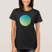 Green Gradient Circle Vignette Abstract Design T-Shirt (Vorderseite)