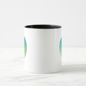Green Gradient Circle Vignette Abstract Design Tasse (Zentrum)