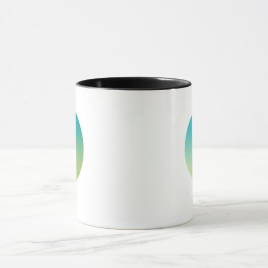 Green Gradient Circle Vignette Abstract Design Tasse (Zentrum)