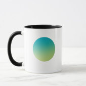 Green Gradient Circle Vignette Abstract Design Tasse (Links)