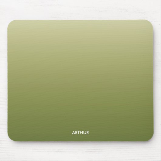 Green Gradient Ombre Personalisiert Mousepad (Vorne)