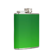 Green Gradient Ombre Vivid Modern Simple Flachmann (Rechts)