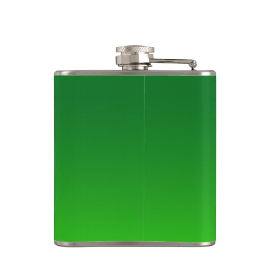 Green Gradient Ombre Vivid Modern Simple Flachmann (Rückseite)