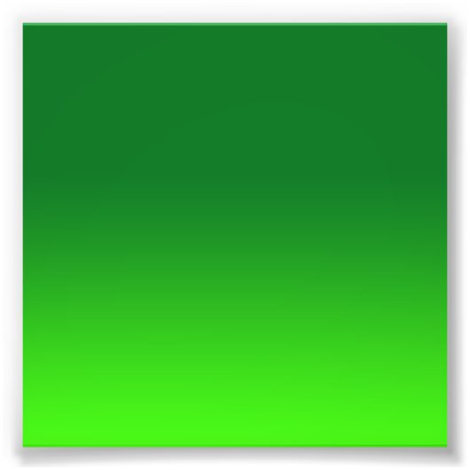 Green Gradient Ombre Vivid Modern Simple Fotodruck (Vorne)