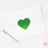 Green Gradient Ombre Vivid Modern Simple Herz-Aufkleber (Umschlag)