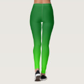 Green Gradient Ombre Vivid Modern Simple Leggings (Rückseite)