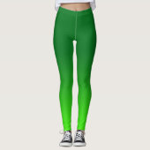 Green Gradient Ombre Vivid Modern Simple Leggings (Vorderseite)