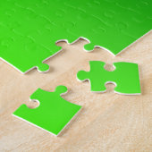 Green Gradient Ombre Vivid Modern Simple Puzzle (Seite)