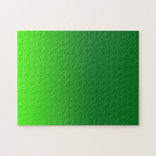 Green Gradient Ombre Vivid Modern Simple Puzzle (Horizontal)