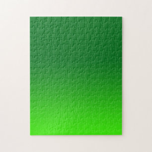Green Gradient Ombre Vivid Modern Simple Puzzle