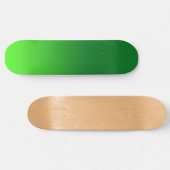 Green Gradient Ombre Vivid Modern Simple Skateboard (Horizontal)