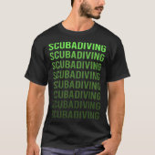 Green Gradient Scuba Diving T-Shirt (Vorderseite)