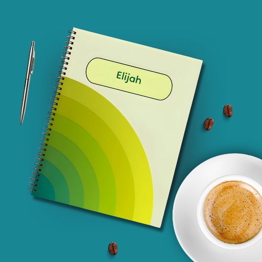 Green Gradient Spiral Notebook für Arbeit Notizblock