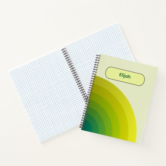 Green Gradient Spiral Notebook für Arbeit Notizblock (Innenseite)