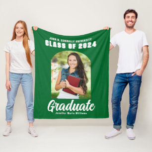 Green Graduate Foto Arch Moderner Abschluss Fleecedecke