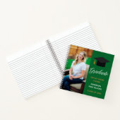 Green Graduate Foto Autograph Abschluss Gast Notizblock (Innenseite)