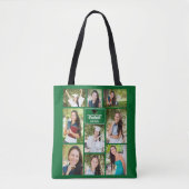 Green Graduate Foto Collage Abschluss Geschenk Tasche (Vorderseite)