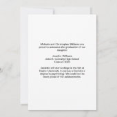 Green Graduate Foto Collage Moderner Abschluss Ankündigung (Rückseite)