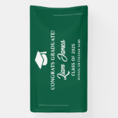 Green graduate Herzlichen Glückwunsch zu Ihrem Abs Banner (Vertikal)