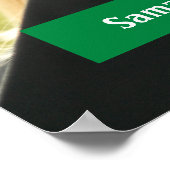 Green Graduate Script Modernes Foto Poster (Ecke)