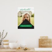 Green Graduate Script Modernes Foto Poster (Küche)