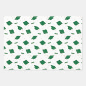 Green Graduation Cap Toss Geschenkpapier Set (Vorderseite)