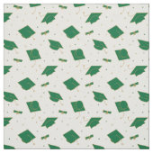 Green Graduation Cap Toss Stoff (Muster)