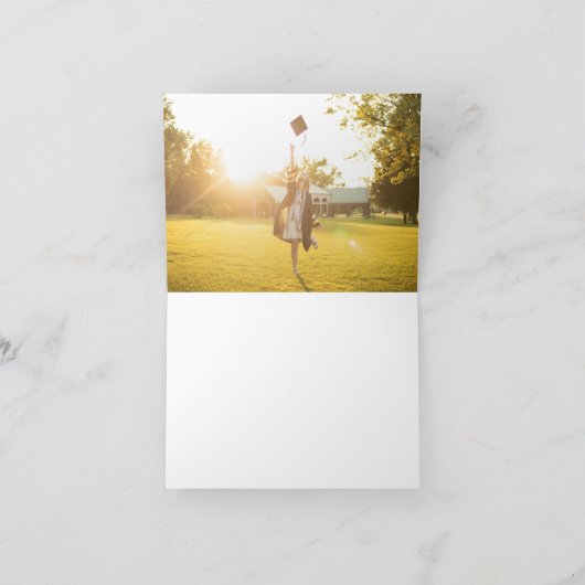 Green Graduation Cap und Cowboy Boot Dankeskarte (Innenseite)