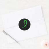 Green Graffiti Ribbon Runder Aufkleber (Umschlag)