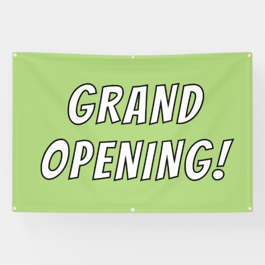Green Grand Opening! Banner (Horizontal)