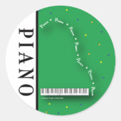 Green Grand Piano Stickers (Vorderseite)