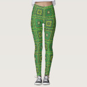 Green Granny Square Muster Leggings (Vorderseite)