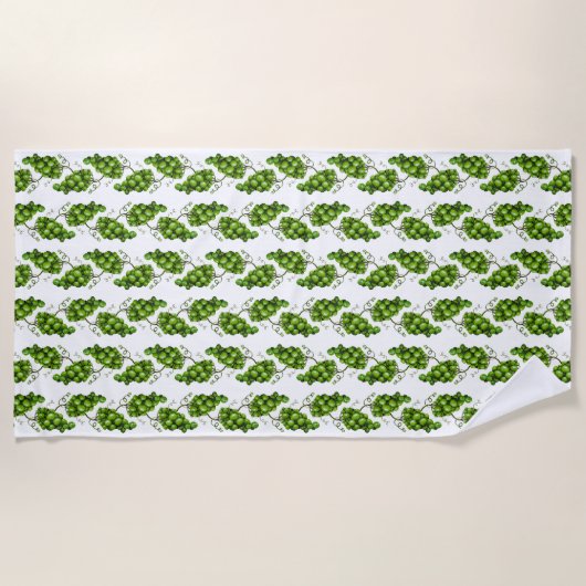 Green Grapes Beach Handtuch (Vorderseite)