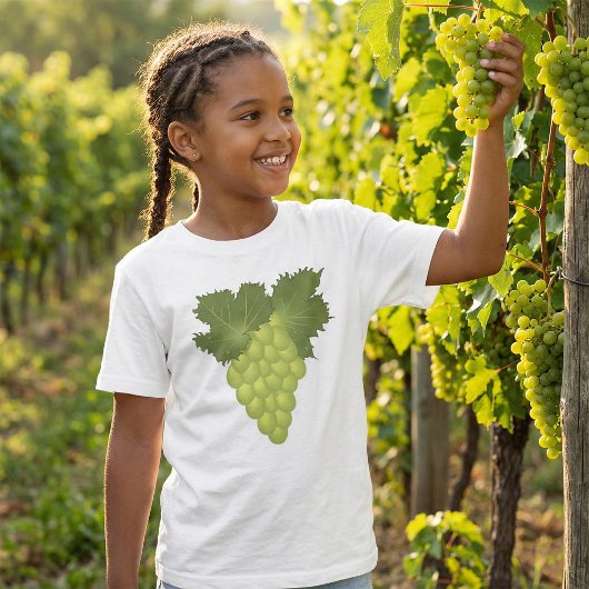 Green Grapes Vine Leaves Fresh Fruit T-Shirt