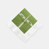 Green Grass 50 Yard Line Football Field Serviette (Ecke)