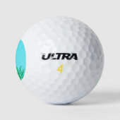 Green Grass and Blue Sky Illustration Golfball (Logo)