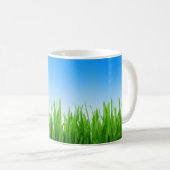 Green Grass And Sky Banner Kaffeetasse (VorderseiteRechts)