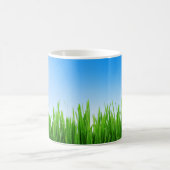 Green Grass And Sky Banner Kaffeetasse (Mittel)