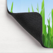 Green Grass Blue Sky Banner Mousepad (Ecke)
