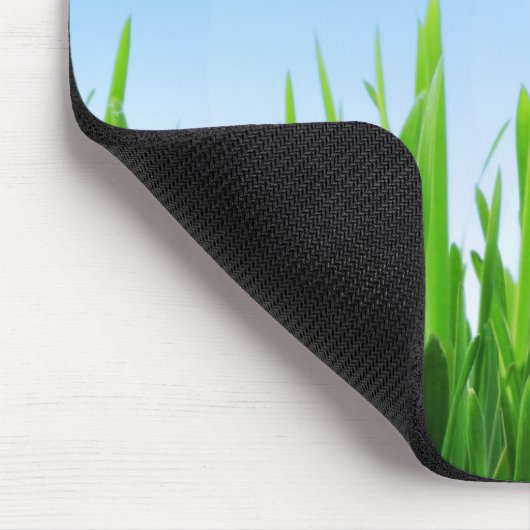 Green Grass Blue Sky Banner Mousepad (Ecke)
