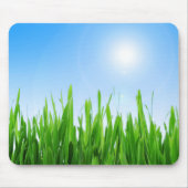 Green Grass Blue Sky Banner Mousepad (Vorne)