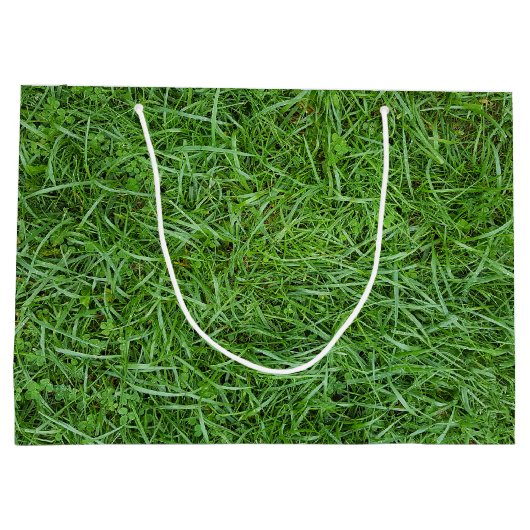 Green Grass Große Geschenktüte (Rückseite)