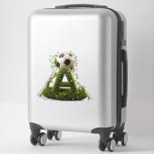 Green Grass Letter A Topiary With Soccer Ball Aufkleber (Koffer)